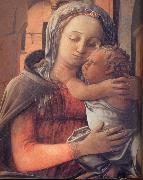 Fra Filippo Lippi Details of Madonna and Child Enthroned oil painting on canvas